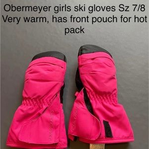 Girls Obermeyer Ski Glove, Small 7/8